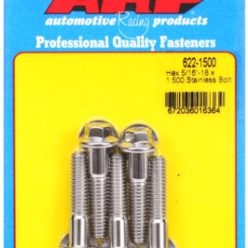 "5/16""-18 x 1.500 hex SS bolts"
