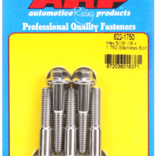 "5/16""-18 x 1.750 hex SS bolts"
