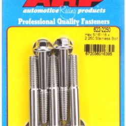 "5/16""-18 x 2.250 hex SS bolts"
