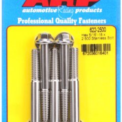"5/16""-18 x 2.500 hex SS bolts"