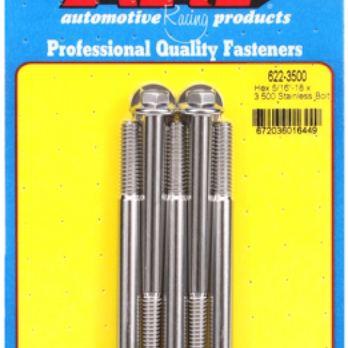 "5/16""-18 x 3.500 hex SS bolts"