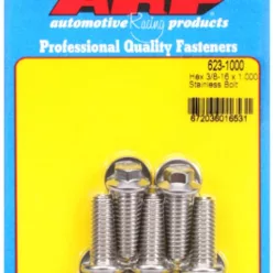 "3/8""-16 x 1.000 hex SS bolts" (5pcs)