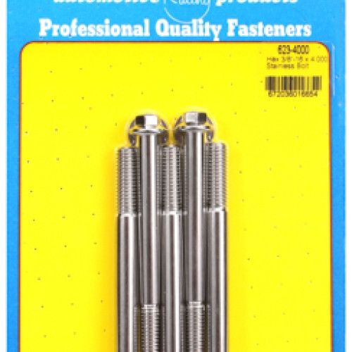 "3/8""-16 x 4.000 hex SS bolts" (5pcs)