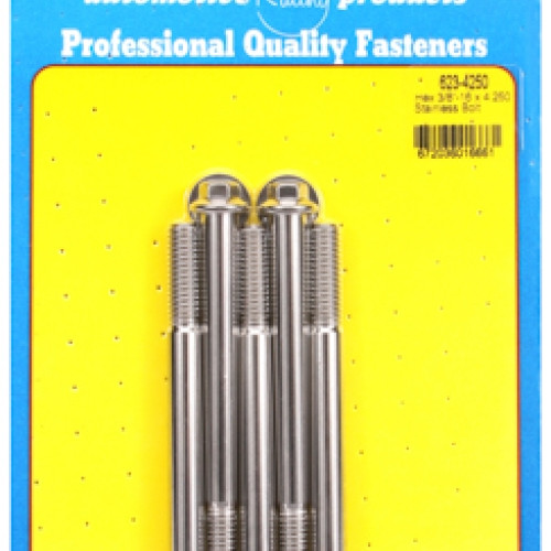 "3/8""-16 x 4.250 hex SS bolts" (5pcs)