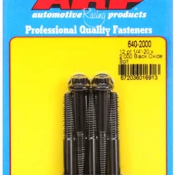   "1/4""-20 x 2.000 12pt black oxide bolts" (5pcs)