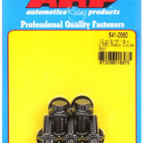 "5/16""-18 x 0.560 12pt black oxide bolts" (5pcs)