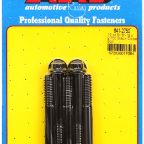 "5/16""-18 x 2.750 12pt black oxide bolts (5pcs)