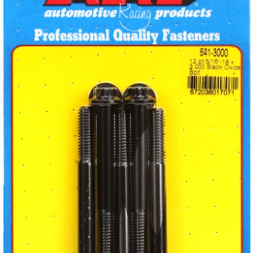 "5/16""-18 x 3.000 12pt black oxide bolts" (5pcs)