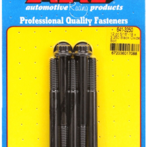 "5/16""-18 x 3.250 12pt black oxide bolts" (5pcs)