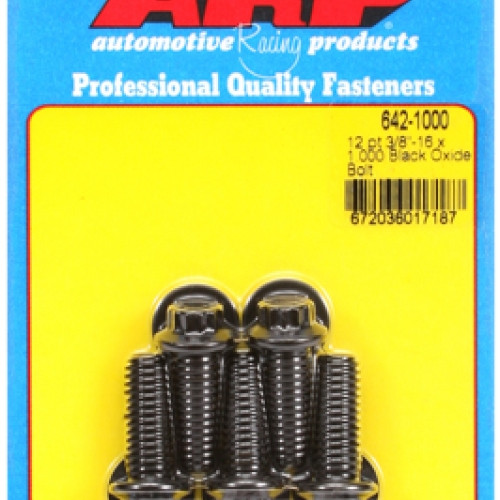 "3/8""-16 x 1.000 12pt black oxide bolts" (5pcs)