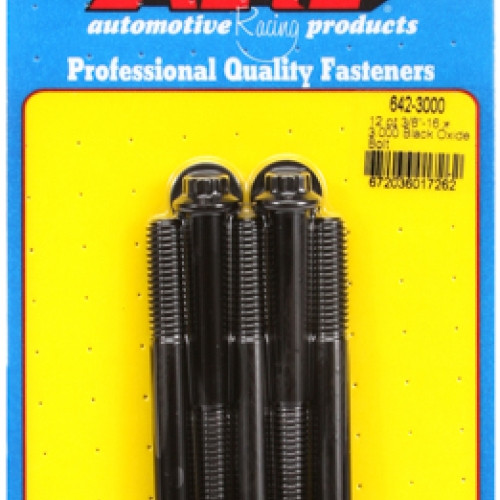 "3/8""-16 x 3.000 12pt black oxide bolts" (5pcs)