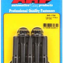   "7/16""-14 X 1.750 12pt 1/2 wrenching black oxide bolts"5pcs