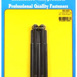   "1/4""-20 X 4.500 hex black oxide bolts" (5pcs)