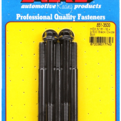 "5/16""-18 X 3.500 hex black oxide bolts" (5pcs)
