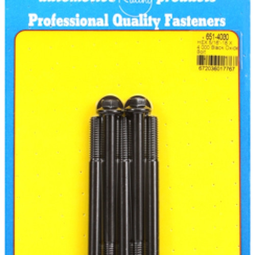 "5/16""-18 X 4.000 hex black oxide bolts" (5pcs)