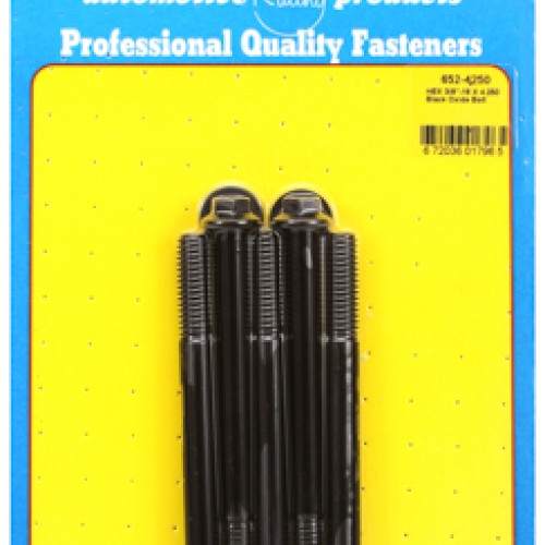 "3/8""-16 X 4.250 hex black oxide bolts" (5pcs)