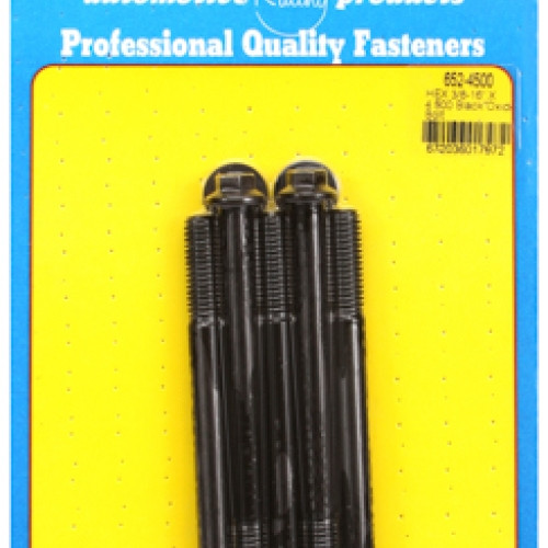 "3/8""-16 X 4.500 hex black oxide bolts" (5pcs)