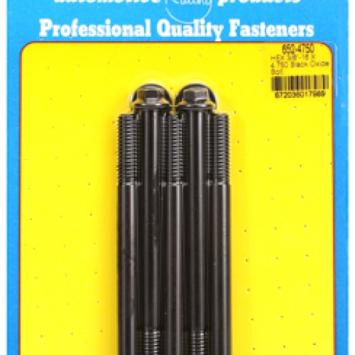 "3/8""-16 X 4.750 hex black oxide bolts" (5pcs)
