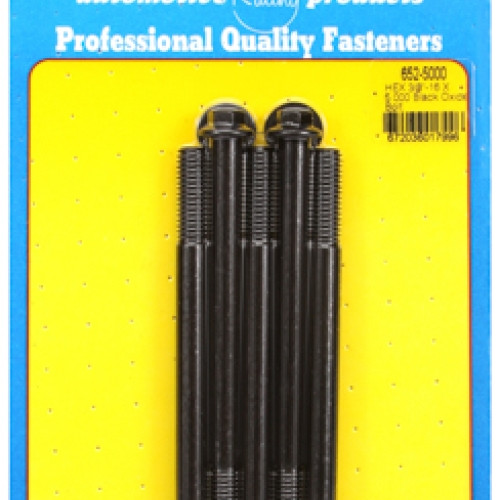 "3/8""-16 X 5.000 hex black oxide bolts" (5pcs)