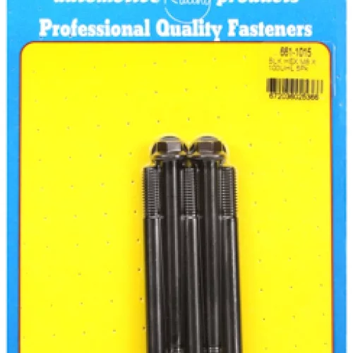 M8 x 1.25 x 100 hex black oxide bolts (5pcs)
