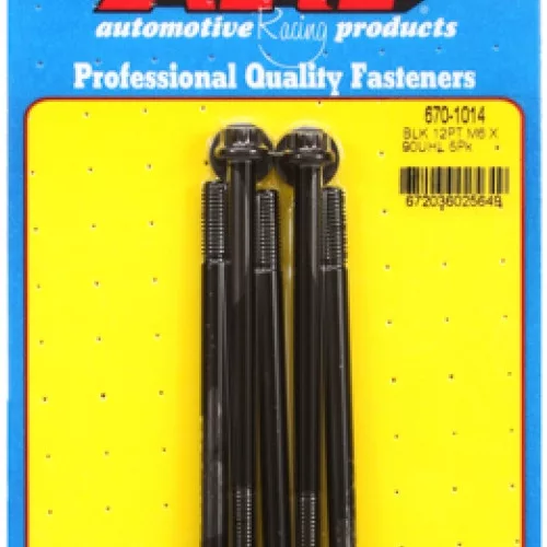 M6 x 1.00 x 90  12pt black oxide bolts (5pcs)