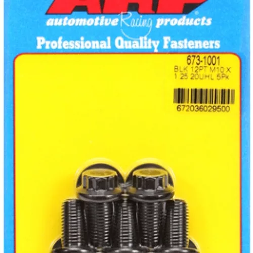 M10 x 1.25 x 20 12pt black oxide bolts (5pcs)