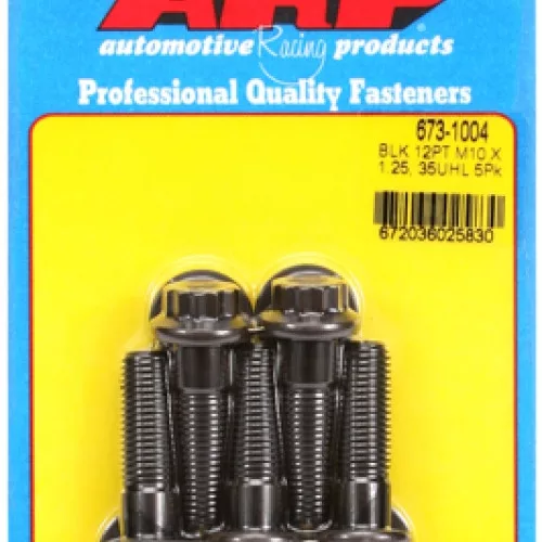 M10 x 1.25 x 35 12pt black oxide bolts (5pcs)