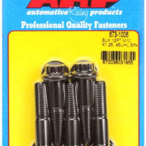 M10 x 1.25 x 45 12pt black oxide bolts (5pcs)