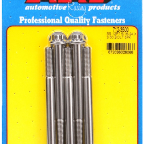 "5/16""-24 x 3.500 12pt SS bolts" (5pcs)