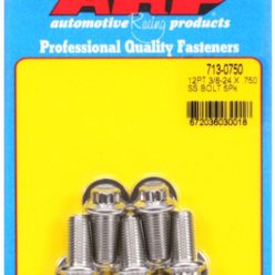 "3/8""-24 x  .750 12pt SS bolts" (5pcs)