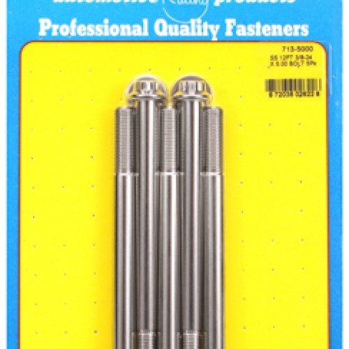 "3/8""-24 x 5.000 12pt SS bolts" (5pcs)