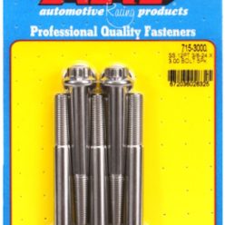   "3/8""-24 x 3.000 12pt 7/16 wrenching SS bolts" (5pcs)