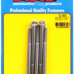 "1/4""-28 x 3.500 hex SS bolts" (5pcs)