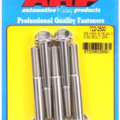 "5/16""-24 x 2.500 hex SS bolts" (5pcs)