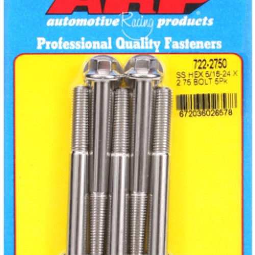 "5/16""-24 x 2.750 hex SS bolts" (5pcs)