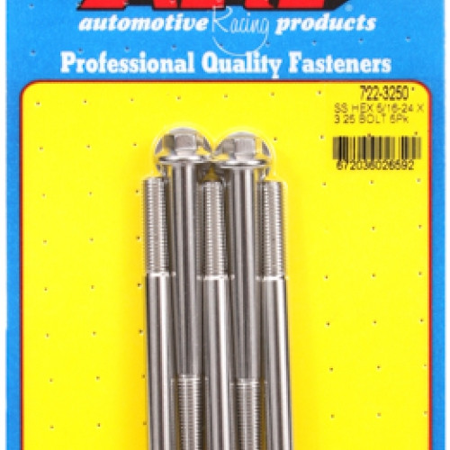 "5/16""-24 x 3.250 hex SS bolts" (5pcs)