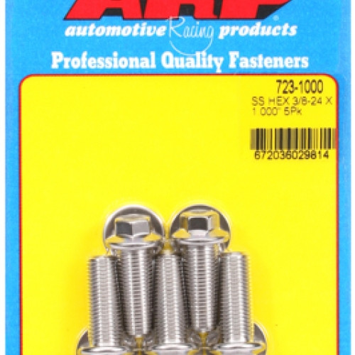 "3/8""-24 x 1.000 hex SS bolts" (5pcs)