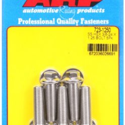 "3/8""-24 x 1.250 hex SS bolts" (5pcs)