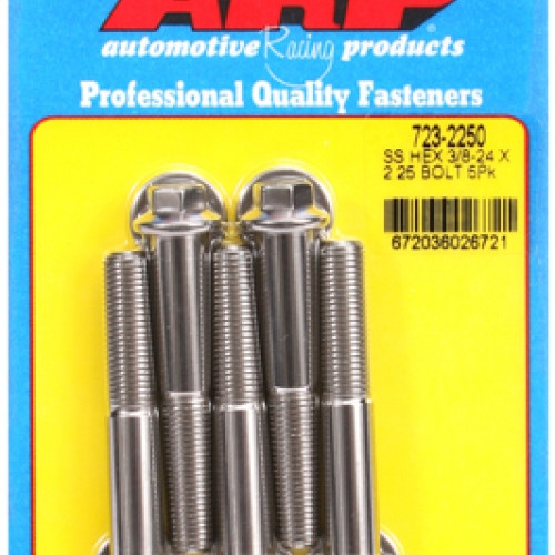"3/8""-24 x 2.250 hex SS bolts" (5pcs)