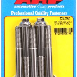 "3/8""-24 x 2.750 hex SS bolts" (5pcs)