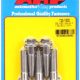 "3/8""-24 x 1.500 hex 7/16 wrenching SS bolts" (5pcs)