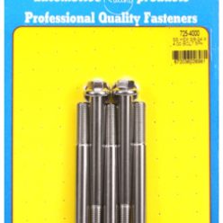   "3/8""-24 x 4.000 hex 7/16 wrenching SS bolts" (5pcs)