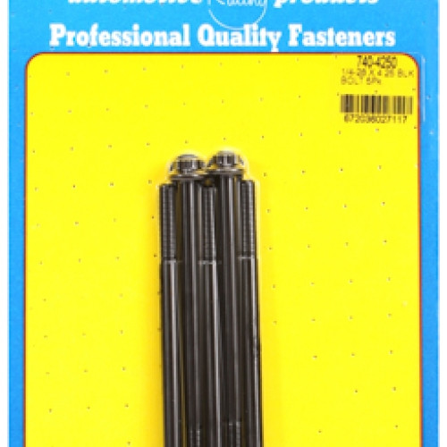 "1/4""-28 x 4.250 12pt black oxide bolts" (5pcs)