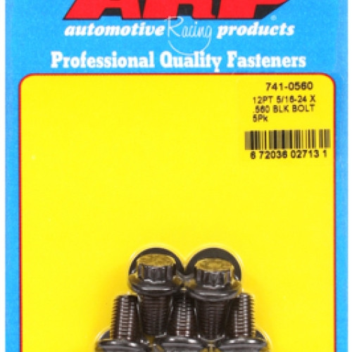 "5/16""-24 x .560 12pt black oxide bolts" (5pcs)