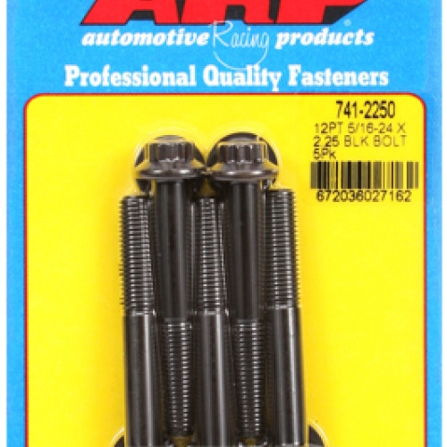 "5/16""-24 x 2.250 12pt black oxide bolts" (5pcs)