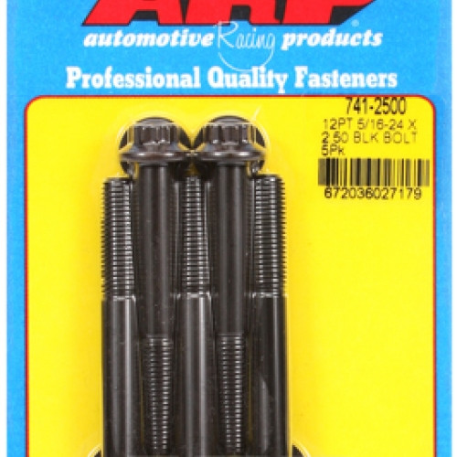 "5/16""-24 x 2.500 12pt black oxide bolts" (5pcs)