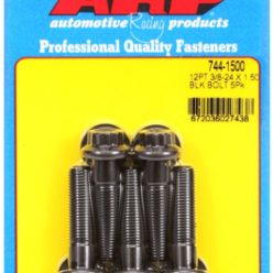   "3/8""-24 x 1.500 12pt 7/16 wrenching black oxide bolts"5pcs