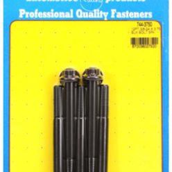   "3/8""-24 x 3.750 12pt 7/16 wrenching black oxide bolts"5pcs
