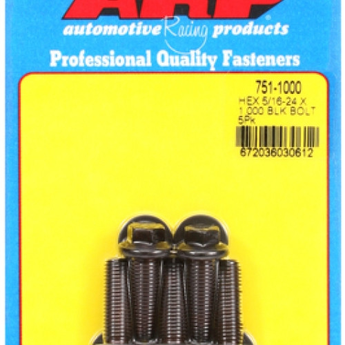 "5/16""-24 x 1.000 hex black oxide bolts" (5pcs)