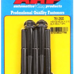   "5/16""-24 x 2.500 hex black oxide bolts" (5pcs)